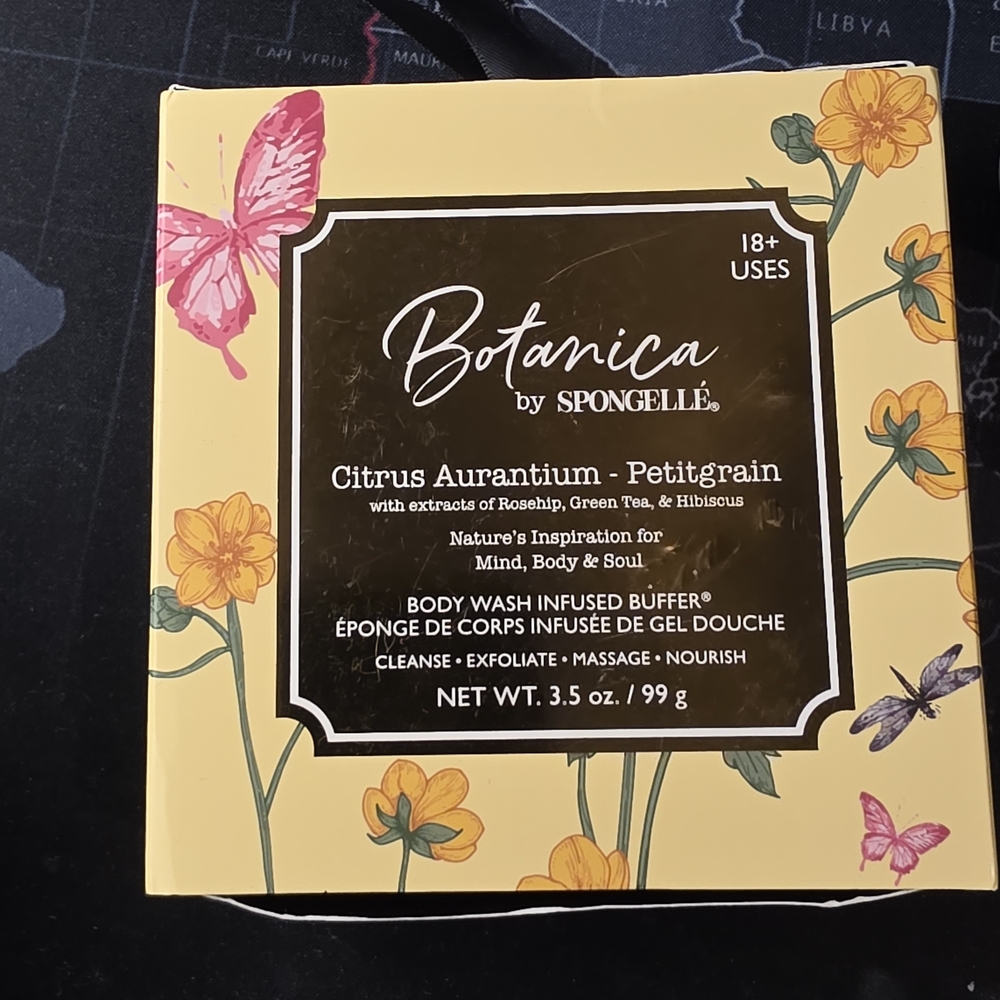 Botanica by Citrus Aurantium Petitgrain Body Wash Infused Buffer - Yellow